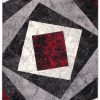 Dywan Dream Geometryczny Szary Czerwony Kwadraty