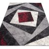 Dywan Dream Geometryczny Szary Czerwony Kwadraty