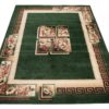 Dywan Atlas Zielony Jasna Orientalna Ramka