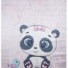 Dywan Emma Dziecięcy Blady Fioletowy Panda Antypoślizgowy