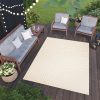 Dywan Zewnętrzny Patio Kremowy Nowoczesny
