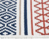 Dywan Azteca Bawełniany Niebieski Czerwony z Frędzlami