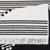 Dywan Azteca Bawełniany Biały Czarny z Frędzlami