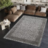Dywan Ares Ciemny Szary Ornamenty Vintage