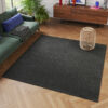 Dywan Mono Kwadrat Indoor Outdoor Ciemny Szary